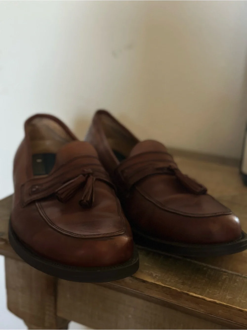 Allen Edmonds Men's Chestnut Brown Leather Tassel Loafers